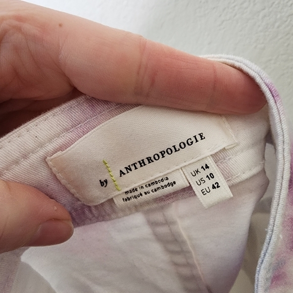 Anthropologie Kimmie Tie Dye Button Front Skirt 10 - Picture 5 of 7